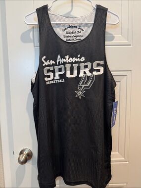 NBA San Antonio Spurs reversible Black Mesh Tank Top